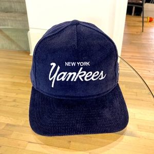 NY Yankees Corduroy SnapBack Baseball Hat